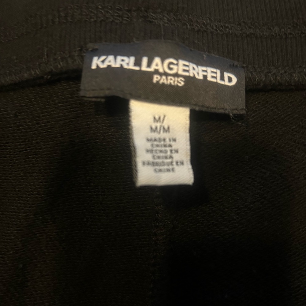 Karl Lagerfeld Black Hoodie and jogger set with Logo Accents - Picture 5 of 5